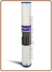 Green filter pleated polyester cartridge 20" - 5 micron (25)