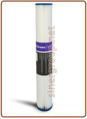 Green filter pleated polyester cartridge 20" - 1 micron (25)