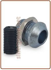 Porta led Ø 5mm. in metallo con dado e virola filettata (50)