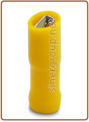 Faston femmina giallo isolato dim. 6,35mm. (100)