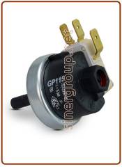 Pressostato di massima attacco codolo 1/4" tar. 2,5bar (range 1-5bar) in salita, 16A/250Vac, refrigeratori acqua