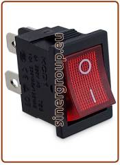 Interruttore luminoso bipolare 4 pin 15x21 mm.
