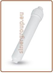 In line empty filter 1/4" FPT white 2"x10" (50)