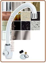 1035 1-way faucet 6mm. White