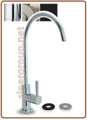 1103 1-way metal free faucet 1/4" O.D. tube Chrome (20)