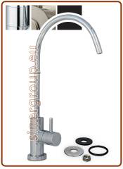 1104 rubinetto di prelievo 1 via senza metalli pesanti con LED integrato 1/4" Cromo (20)