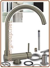 3072 3-way folding under window faucet 3/8" Brushed nickel