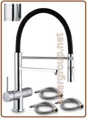 3085 3-way spring faucet 3/8" Chrome
