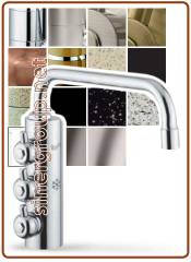 3090 3-way under window faucet 6mm. Matt brushed nickel