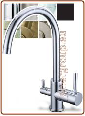 3105 rubinetto 3 vie senza metalli pesanti 3/8" Nero opaco