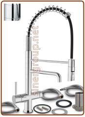 3202 3-way spring faucet 3/8" Chrome