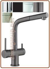 3205 3-way faucet 3/8" with pull-out Matt black