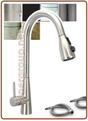3215 3-way faucet 3/8" with pull-out Granites avena