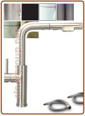 3217 3-way faucet 3/8" with pull-out Brushed nickel