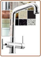 4003 4-way faucet 3/8" Brushed bronze