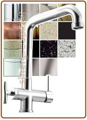 4003 4-way faucet 3/8" Brushed nickel