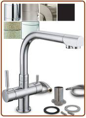 4007 4-way mix faucet 3/8" Chrome