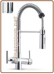 4011 4-way spring faucet 3/8" Chrome