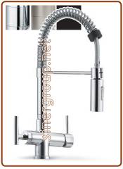 4011 4-way spring faucet 3/8" Matt black