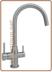 4302 Rubinetto acciaio inox 304 4 vie 3/8"