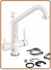 5024 5-way faucet 3/8" White
