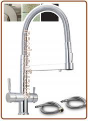 5310 5-way stainless steel faucet metal free 3/8" Matt Black