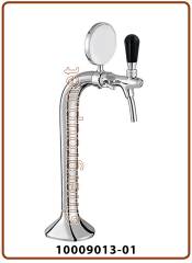 Cobra colonnina meccanica 1 via con medaglioni ricircolo acqua rubinetto con compensatore cromata