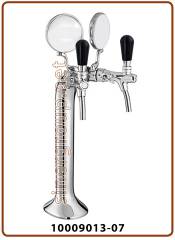 Cobra colonnina meccanica 2 vie con medaglioni ricircolo acqua rubinetti in acciaio inox con compensatore cromata