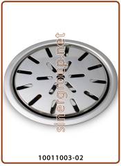 Round drip Trays for mechanical fonts polished STAINLESS STEEL - OD 120mm. - built-in with grid