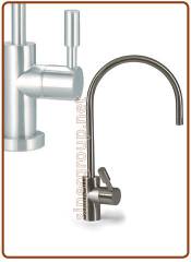 Terence S 1-way metal free faucet 1/4" brushed steel