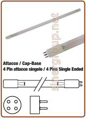 Lampada ricambio UV 12W. 4 Pin attacco singolo