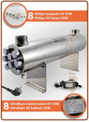UltraRays sistema UV Completo 440W. (8x55W) 3" M. con piedistallo