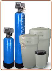 Addolcitore acqua doppio corpo FLECK 5600 SXT 1" elettronico (Rig. Volume-tempo) 20lt. resina