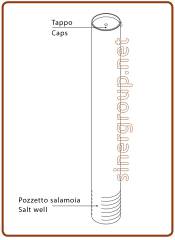 Pozzetto salamoia addolcitore Ø 10 - 38cm. per cabinato Europa I/Luxury I