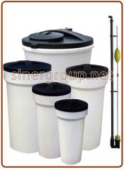 BTR white brine tank for water softener 500lit. with brine valve and well, salt grid, without overflow fitting
