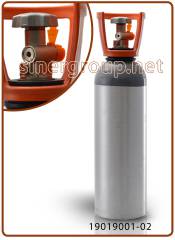 Co2 E290 rechargeable 4Kg. aluminum cylinder with residual valve (residual qty. 100gr) - H 590 D 140
