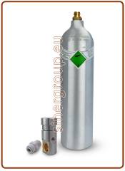 Kit gasatura con bombola CO2 ricaricabile in alluminio 1 kg attacco ACME + riduttore di pressione 0,5–5 bar