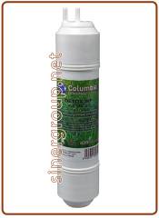 Detox replacement Bacteriostatic GAC in line filter 1/4" OD stem 2,5"x12,5"
