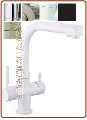 3023 3-way faucet 3/8" White