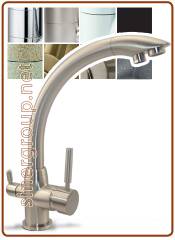 3024 3-way faucet 3/8" Glazed chrome