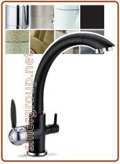 3024 3-way faucet 3/8" Matt black