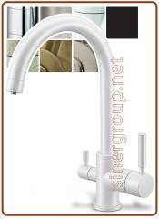 3025 3-way faucet 3/8" White