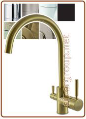 3025 3-way faucet 3/8" Brushed brass