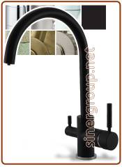 3025 3-way faucet 3/8" Matt black
