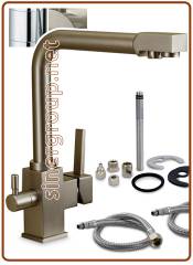 3026 3-way faucet 3/8" Brushed nickel