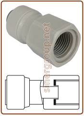 Terminale diritto femmina Ø tubo - filetto UNS (Tipo a Cono) 1/4" x 7/16-24 doppio o-ring
