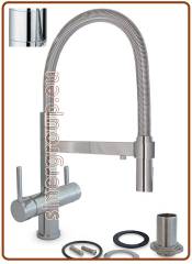 1346 Rubinetto a molla 3 vie 3/8" Cromo