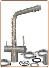 1347 Rubinetto acciaio inox 304 3 vie 3/8"