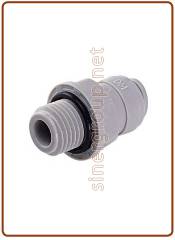 Terminale diritto tubo Ø - filettatura cilindrica BSP(P) 3/8" x 3/8