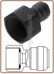 Terminale diritto femmina Ø tubo - filetto BSP (Tipo Piatto) 10MM x 1/4"